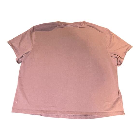 Lululemon Relaxed-Fit Cotton Jersey T-Shirt Large Lilac Purple Lavender Gym Yoga - Picture 2 of 5